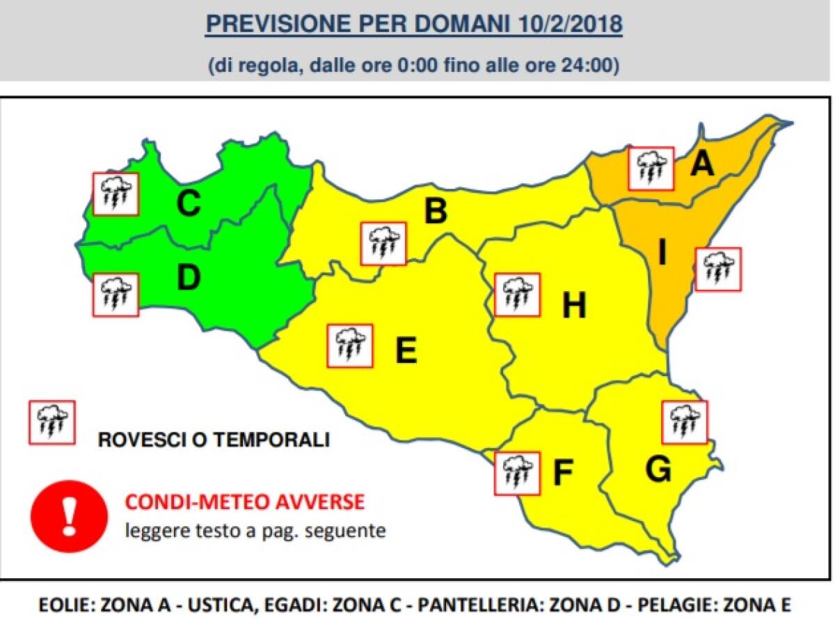 Maltempo in arrivo, allerta meteo arancione sulla provincia etnea - 