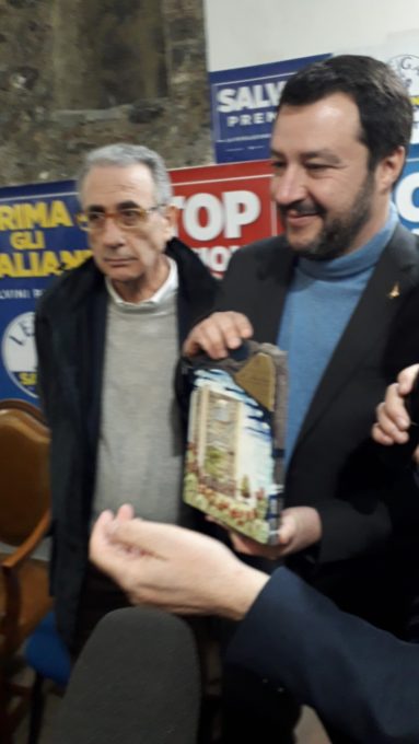 Paternò: Matteo Salvini in città per la campagna elettorale