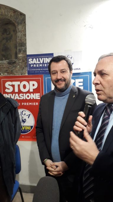 Paternò: Matteo Salvini in città per la campagna elettorale