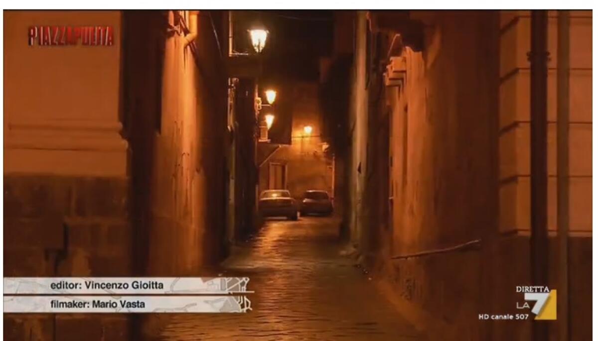 PATERNO': Il servizio andato in onda, ieri sera, nella trasmissione “Piazzapulita” - 