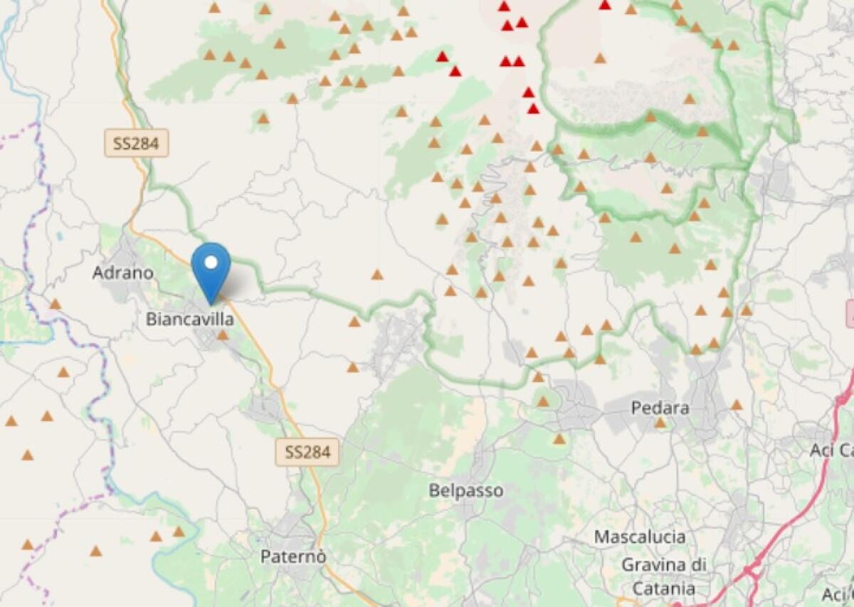 SCIAME SISMICO TRA ADRANO E SANTA MARIA DI LICODIA - 