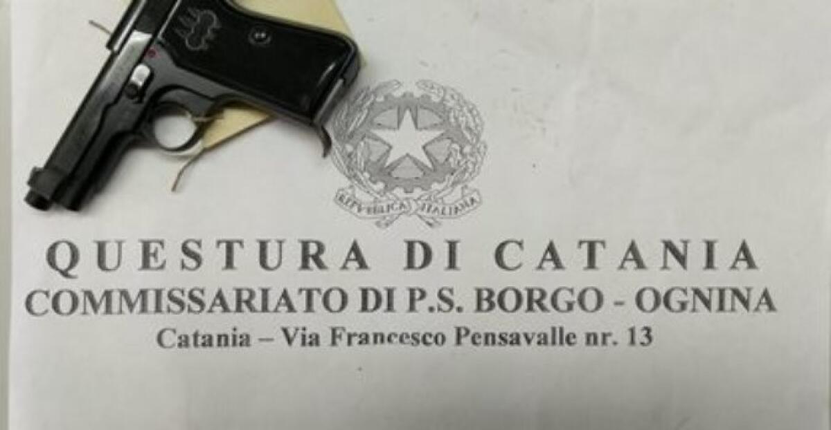 CATANIA: Rinvenuta una pistola in casa di un 92enne malato - 