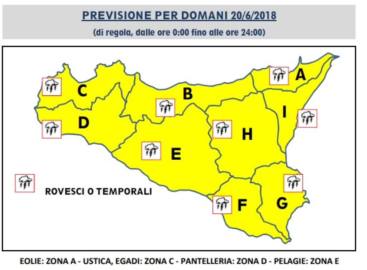 NUOVA ALLERTA METEO PER LA GIORNATA DI DOMANI - 