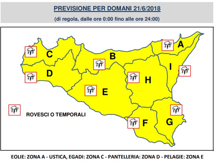 Allerta meteo fino a domani in Sicilia: previsti temporali e piogge