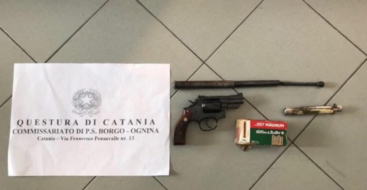 CATANIA, LA POLIZIA DI STATO SEQUESTRA ARMI - 