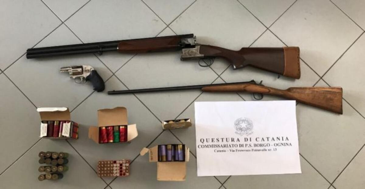 CATANIA: DEPOSITO DI ARMI CLANDESTINE SEQUESTRATO DELLA POLIZIA DI STATO - 