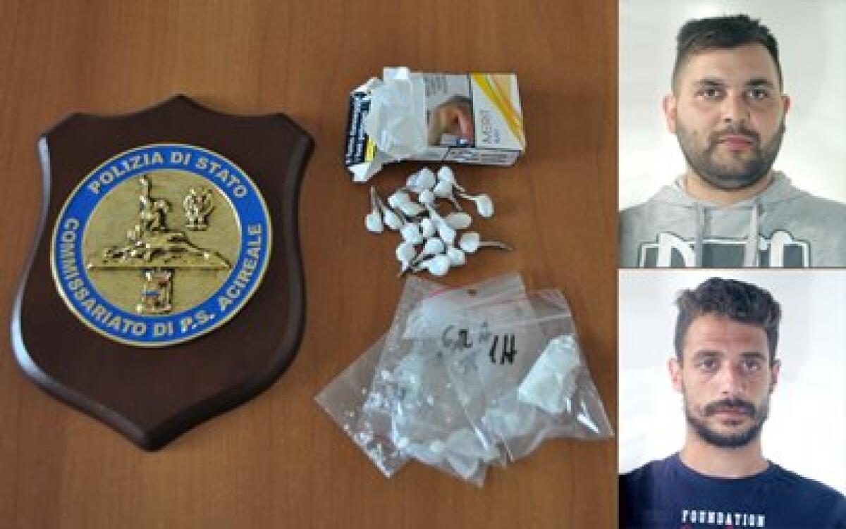 ACI CATENA: BECCATI IN FLAGRANZA DUE PRESUNTI PUSHER - 