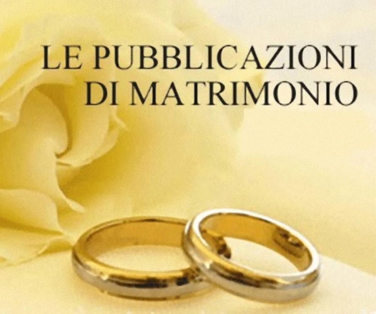 PUBBLICAZIONI DI MATRIMONIO - 