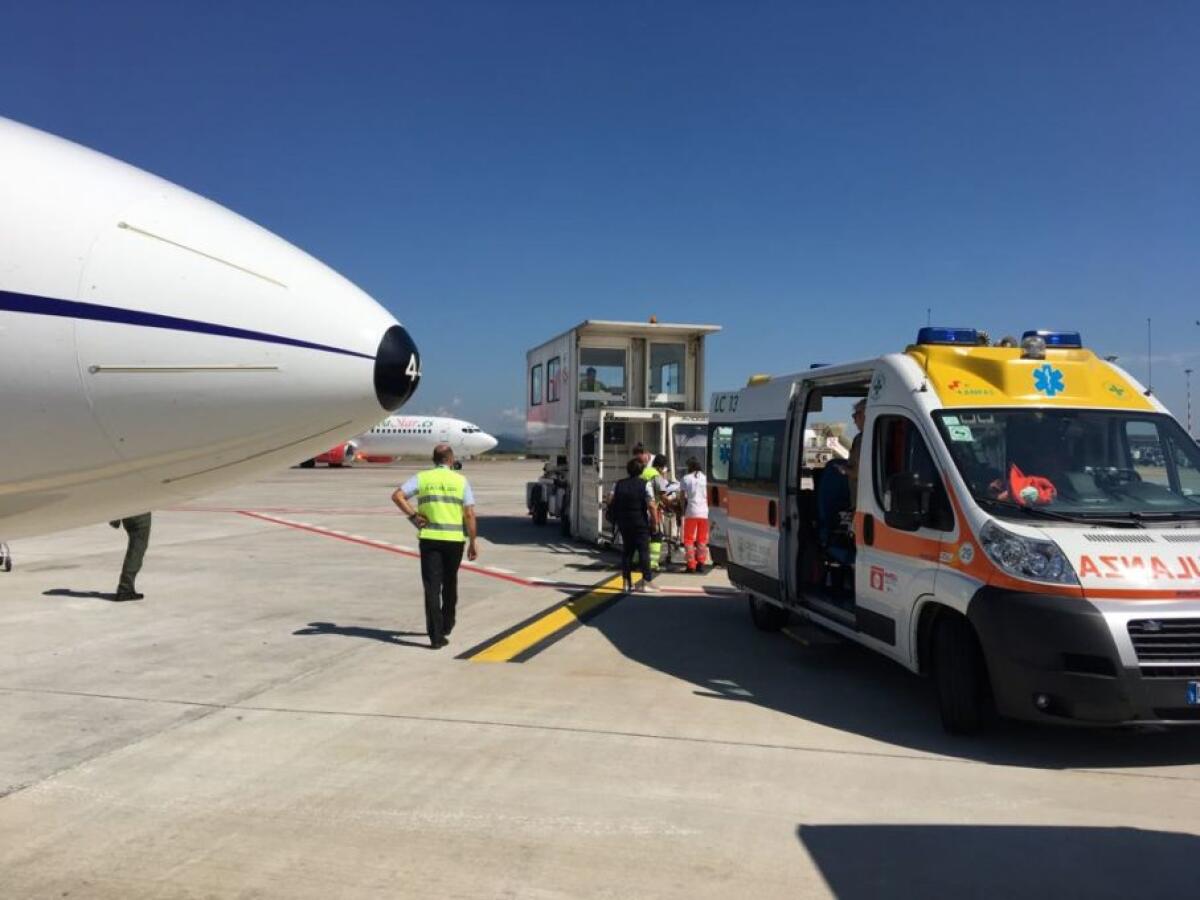 VOLO URGENTE DA CATANIA A BERGAMO PER UN BIMBO IN PERICOLO DI VITA - 