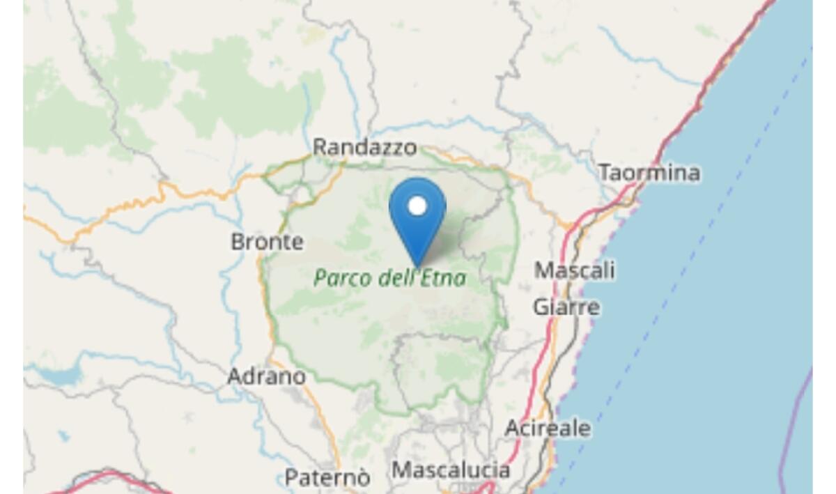 Scossa terremoto magnitudo 3.1 su Etna - 