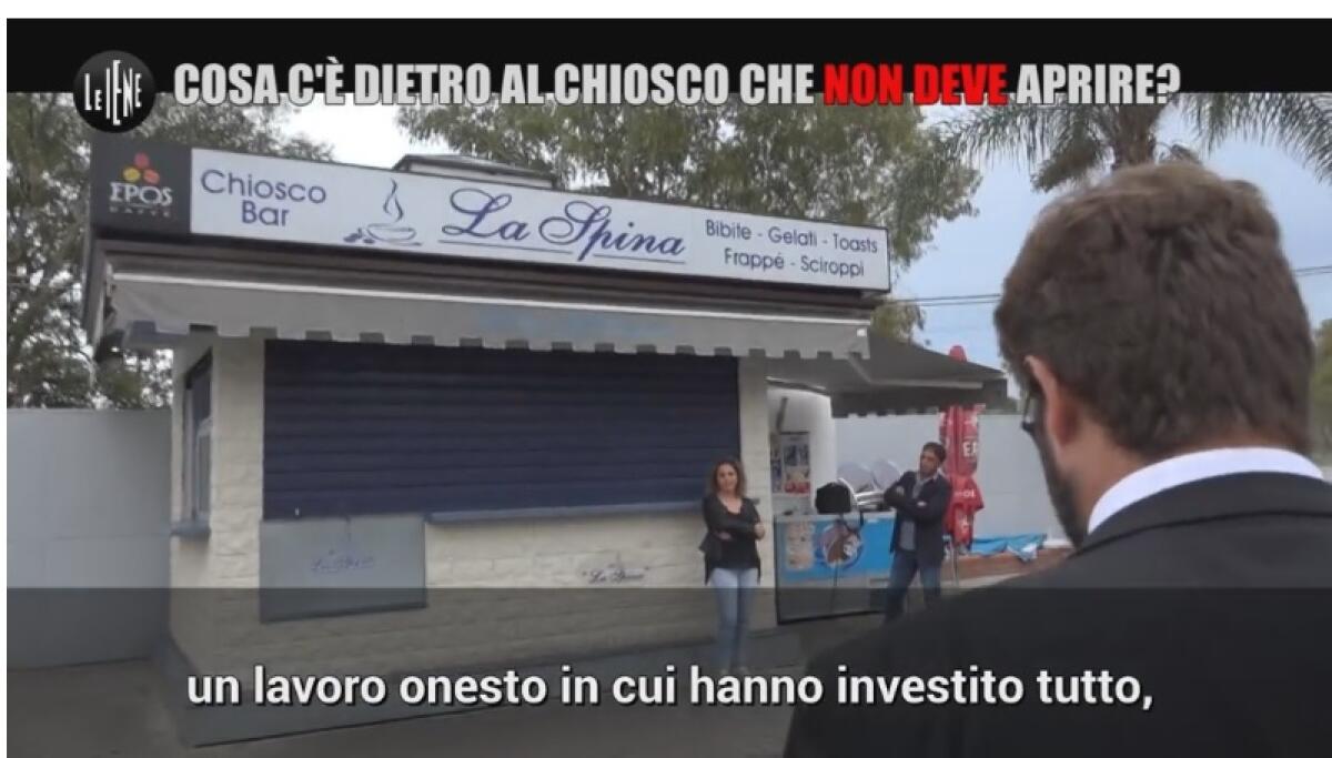 CATANIA: VOGLIONO APRIRE UN CHIOSCO, MA UN MISTERIOSO "SIGNOR " FA DI TUTTO PER IMPEDIRGLIELO - SERVIZIO STASERA ALLE "IENE" - 