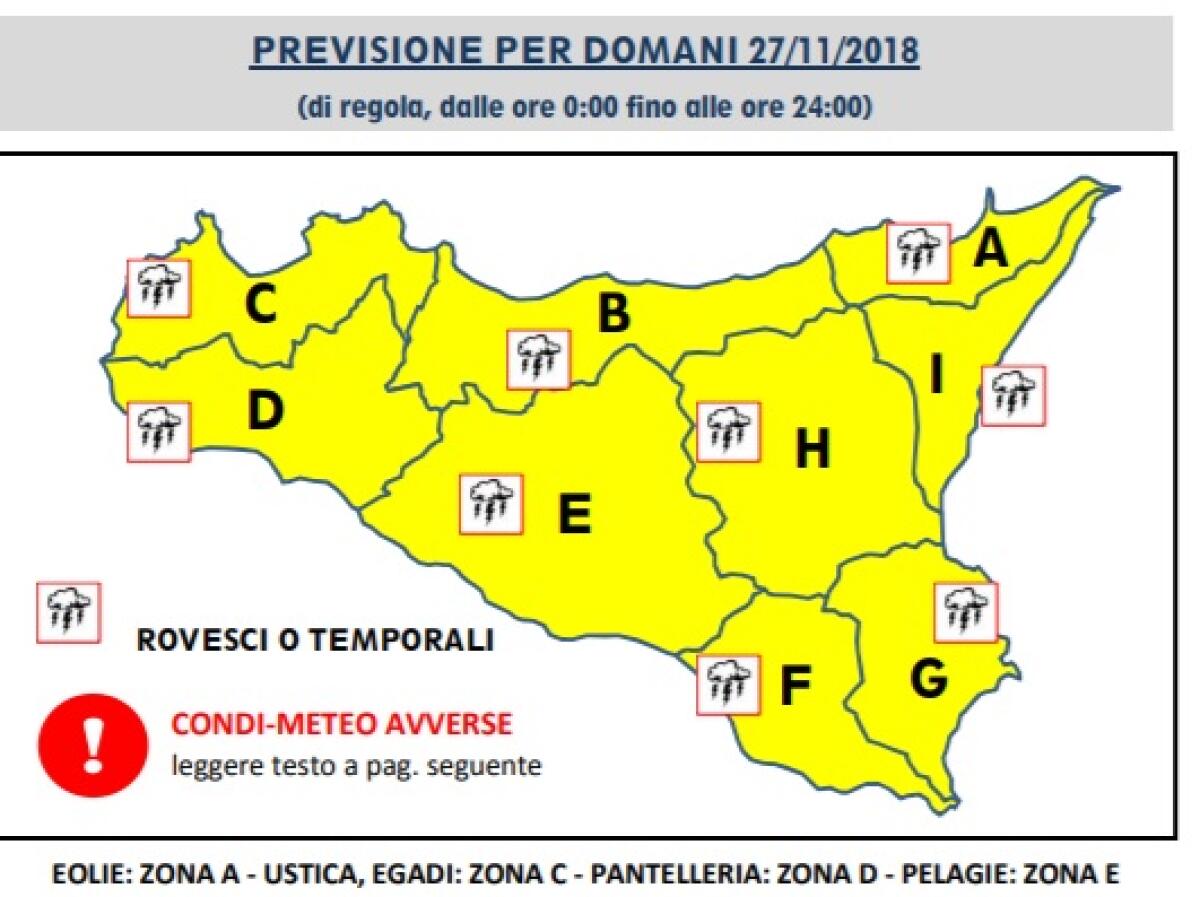 MALTEMPO, DOMANI ALLERTA GIALLA: TEMPORALI E MAREGGIATE - 
