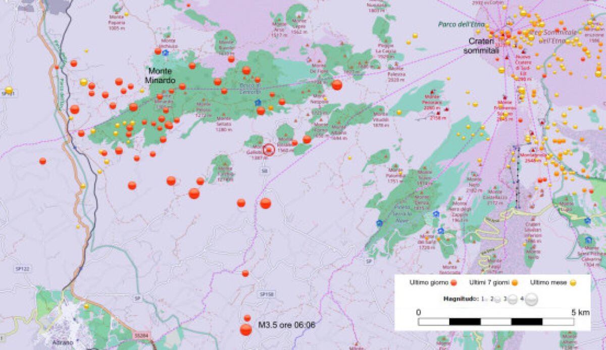 ETNA: SCIAME SISMICO SUL VERSANTE OCCIDENTALE E ATTIVITÀ STROMBOLIANA AI CRATERI SOMMITALI - 