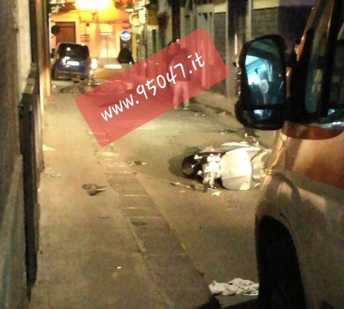 PATERNÒ: SCONTRO MOTO - SCOOTER, 15 ENNE TRASFERITA AL GARIBALDI DI CATANIA - 