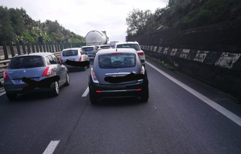 PATERNO': INCIDENTE SS121 IN DIREZIONE CATANIA - FOTO