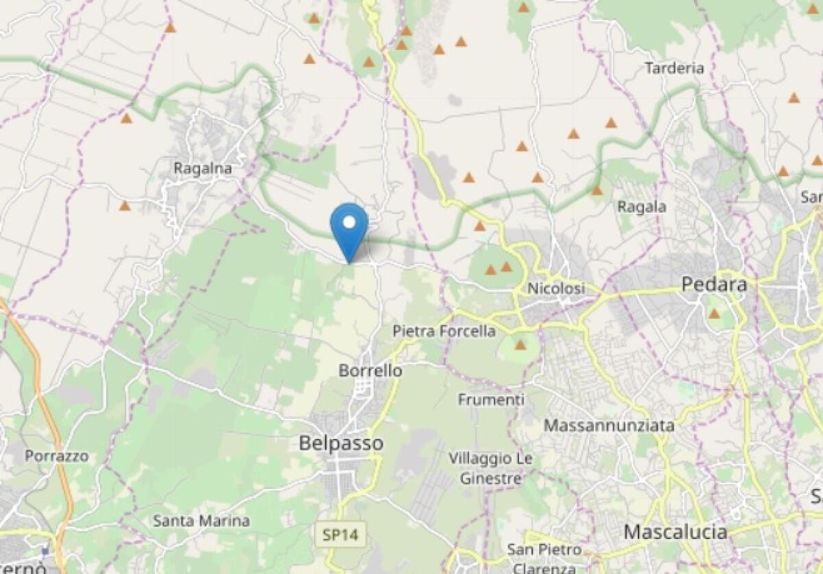 TERREMOTO DI MAGNITUDO 2.6 POCHI MINUTI FA CON EPICENTRO BELPASSO - 