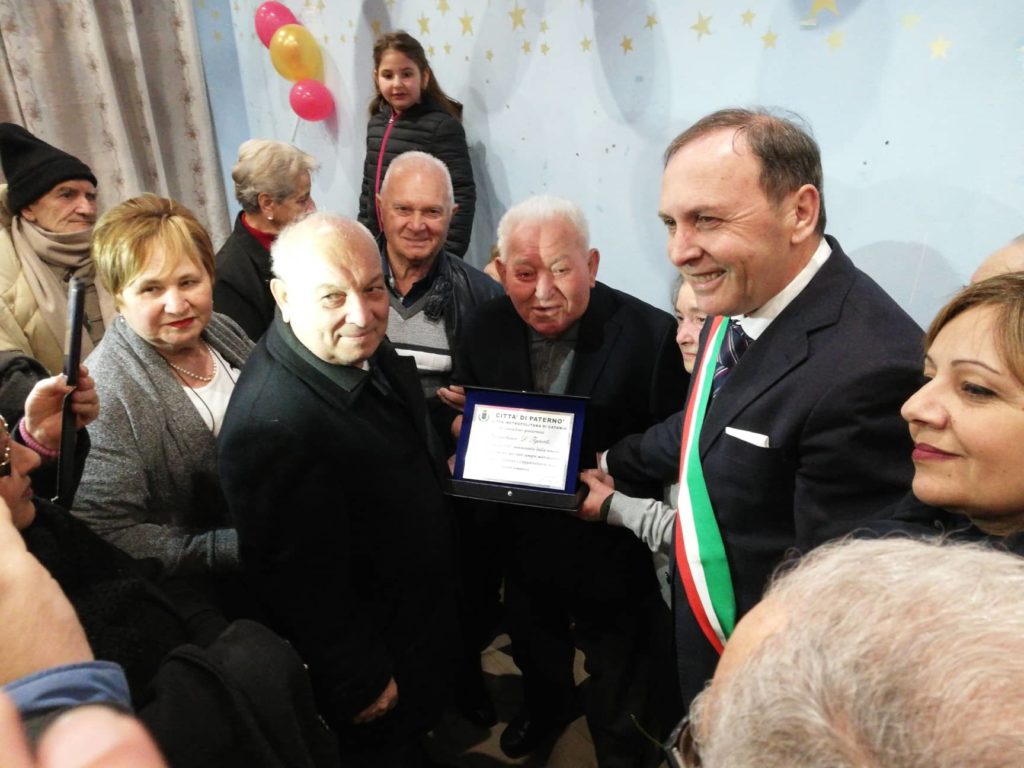 PATERNO': FESTA PER I 100 ANNI DI NONNO GIOACCHINO