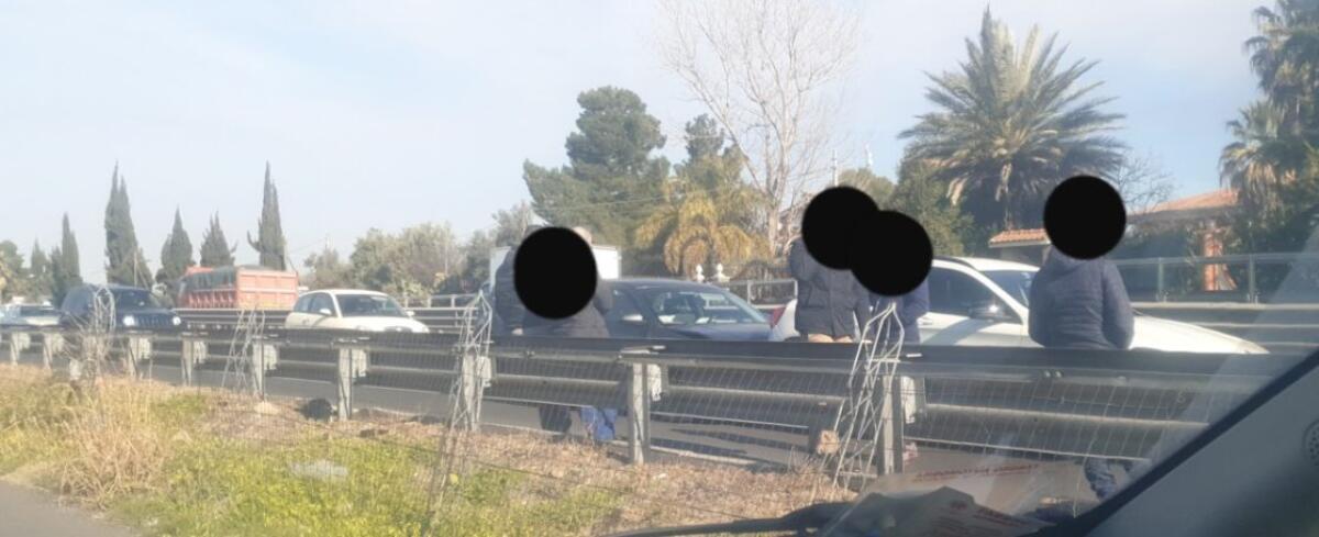 SS121, TAMPONAMENTO A CATENA, COINVOLTE PIU' VETTURE - 