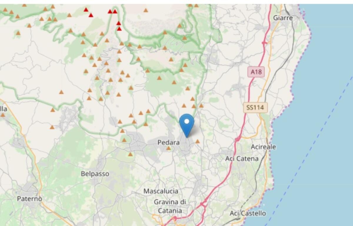 SCOSSA DI MAGNITUDO 2.4 A TRECASTAGNI QUESTA MATTINA - 
