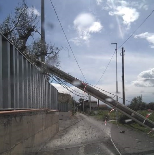 BELPASSO: EVITATA PER MIRACOLO UNA TRAGEDIA, CADE UN PALO