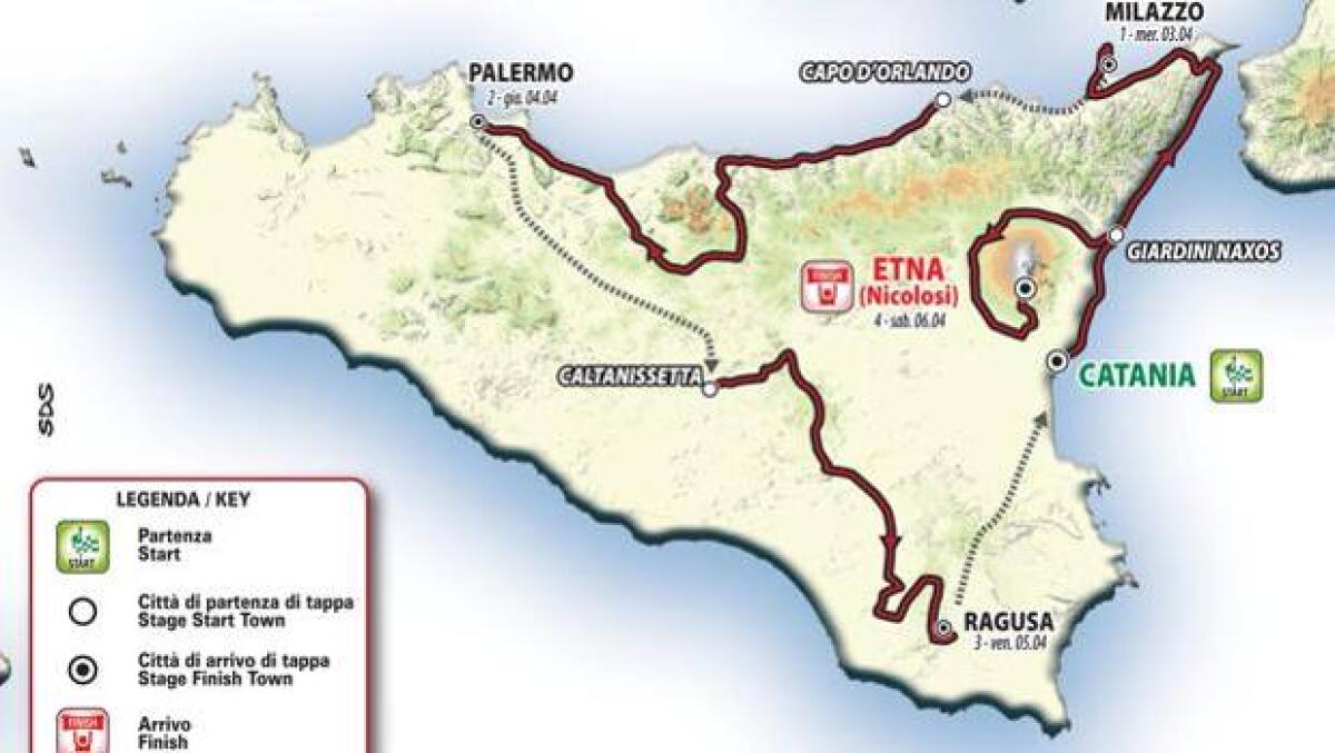 GIRO DI SICILIA 2019, PASSAGGIO A PATERNO': LE INFO - 