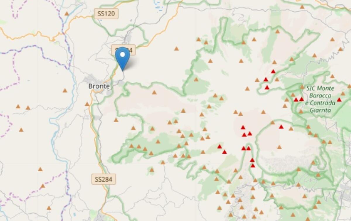SCIAME SISMICO QUESTA NOTTE,  NUMEROSE SCOSSE TRA BRONTE E MALETTO - 