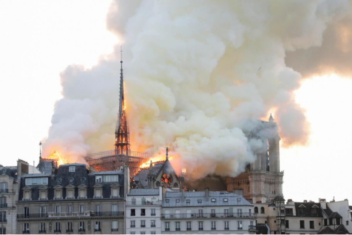 I VIDEO IMPRESSIONANTI CHE ARRIVANO DA PARIGI, A FUOCO LA CATTEDRALE DI NOTRA DAME - 