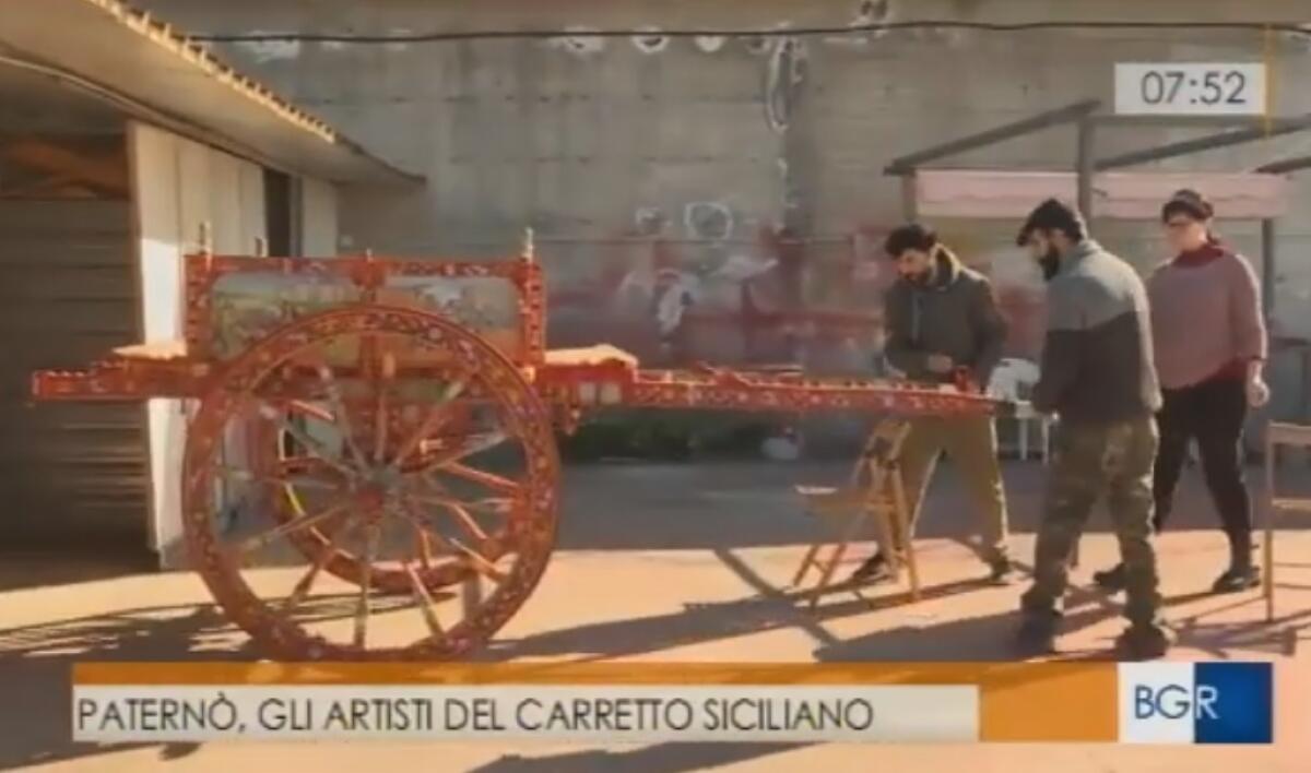 PROGRAMMA BUONGIORNO REGIONE SU RAI3, INTERVISTA SUI MAESTRI DECORATORI DEI CARRETTI SICILIANI - 
