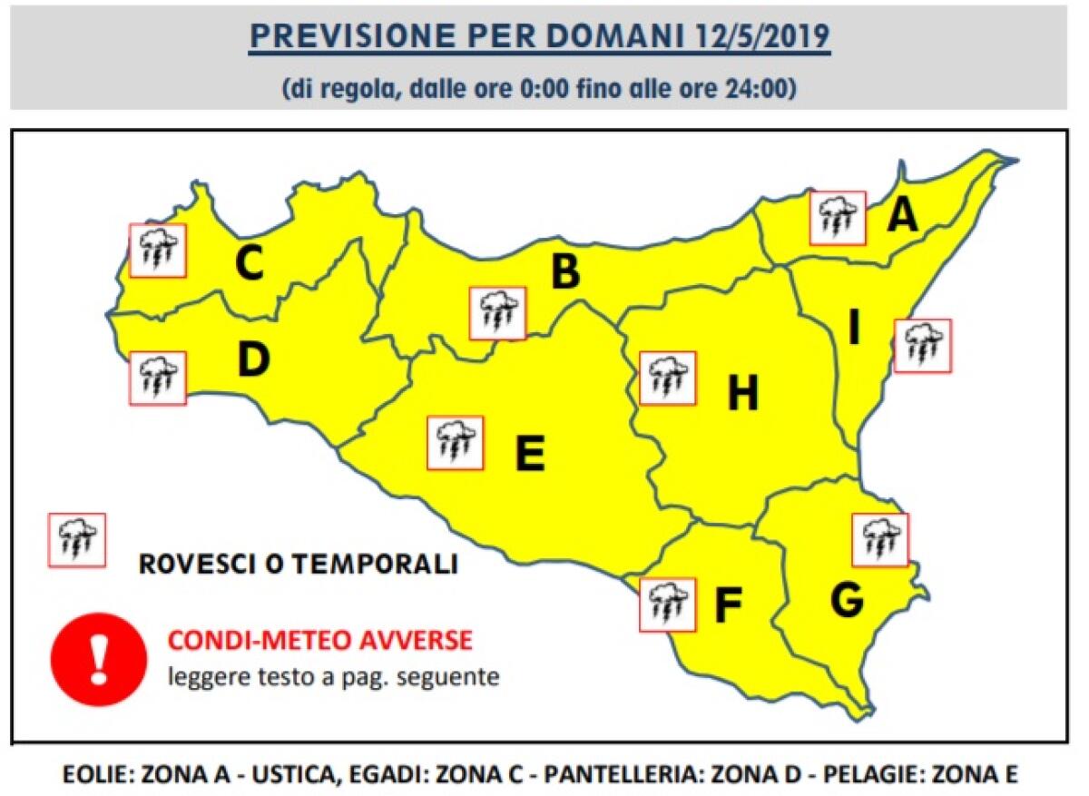 TORNA IL MALTEMPO: EMANATA ALLERTA METEO "GIALLA" PER LA GIORNATA DI DOMANI - 