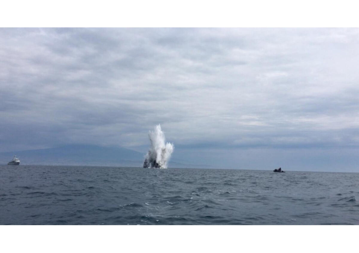 MARINA MILITARE: RIMOSSO ORDIGNO BELLICO NEI PRESSI DI CATANIA - FOTO E VIDEO - 