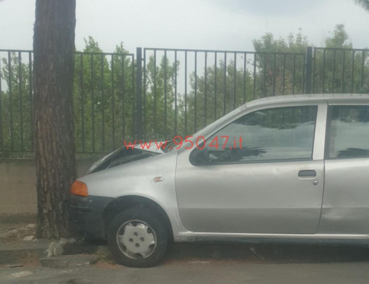 PATERNO': AUTO CONTRO ALBERO AL CORSO DEL POPOLO - 