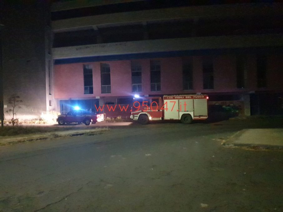 PATERNÒ: INCENDIO ALL'INTERNO DEL VELODROMO