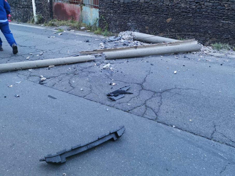 SAN GREGORIO: AUTO CONTRO PALO, UN FERITO