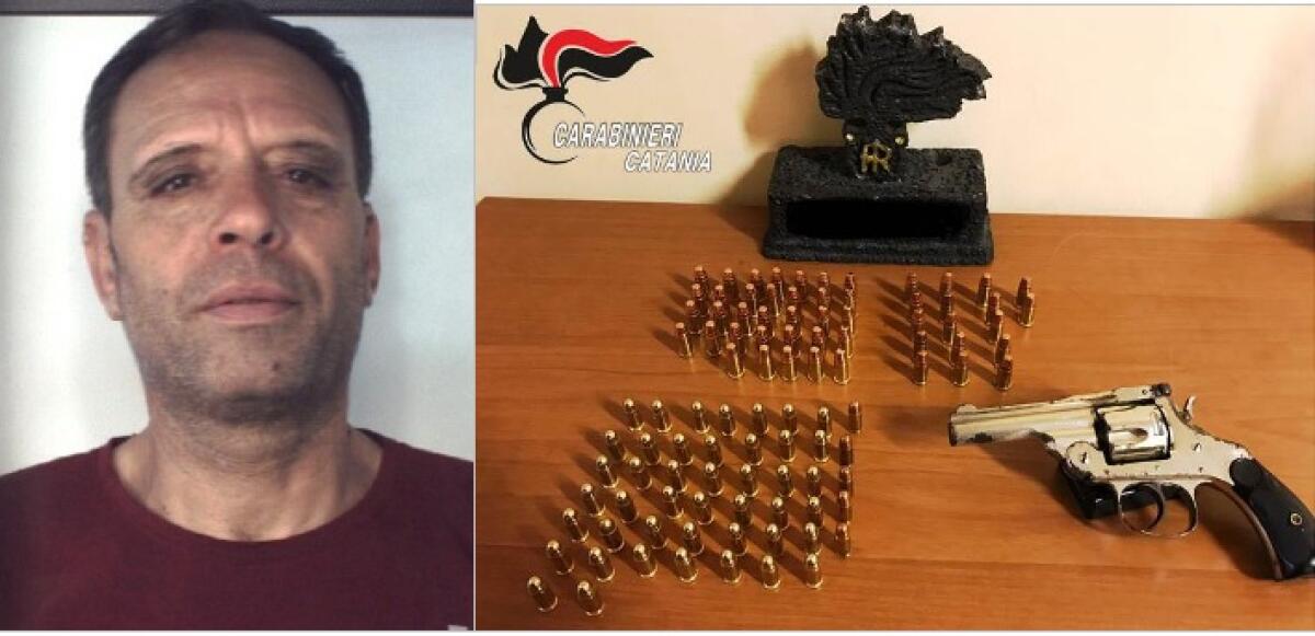 CATANIA. NASCONDEVA IN CASA REVOLVER E MUNIZIONI: ARRESTATO - 