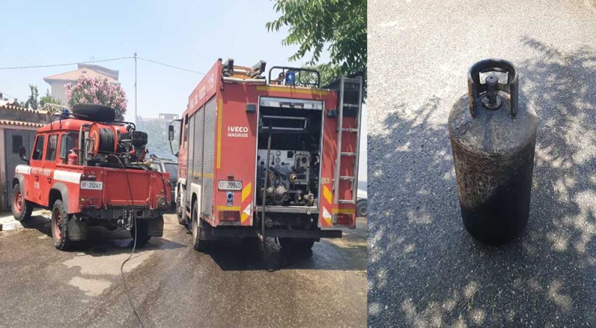 PATERNO': ENNESIMO INCENDIO DI STERPAGLIE, PAURA PER BOMBOLA DI GPL TRA LE FIAMME - 
