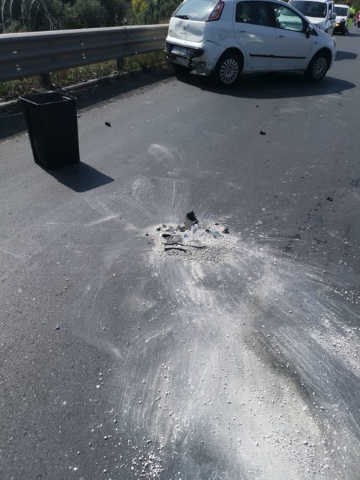 INCIDENTE SULLA SS121, FERITI LIEVI