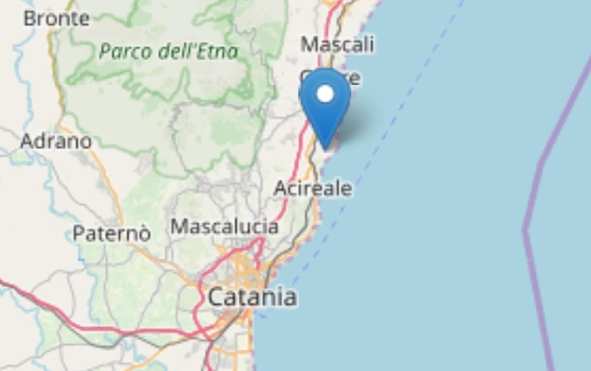 TERREMOTO DI MAGNITUDO 2.5 AD ACIREALE - 