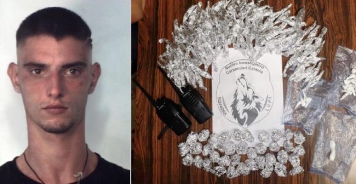 CATANIA, SORPRESO A “PIAZZARE” MARIJUANA E COCAINA E ARRESTATO - 