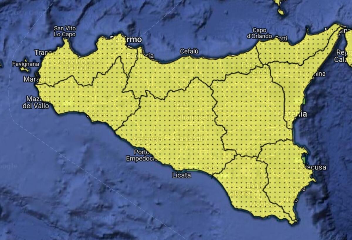ALLERTA GIALLA PER LA GIORNATA DI DOMANI, 29 AGOSTO - 