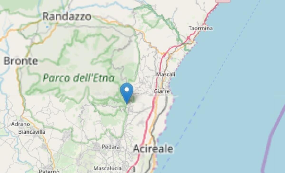 TERREMOTO DI MAGNITUDO 3.0 A ZAFFERANA ETNEA - 