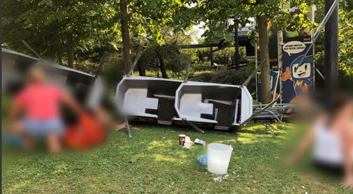 VERONA, SI RIBALTA TRENINO AL PARCO DIVERTIMENTI: 7 FERITI - 