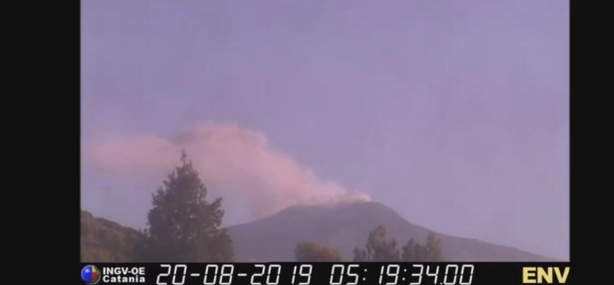 ETNA, SBUFFI DI CENERE A SINGHIOZZO - 