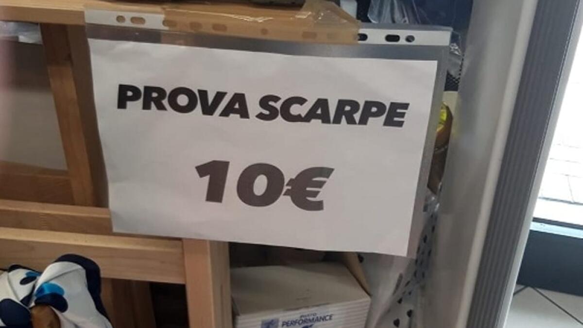 10 EURO PER PROVARE LE SCARPE: SUCCEDE A MODENA - 