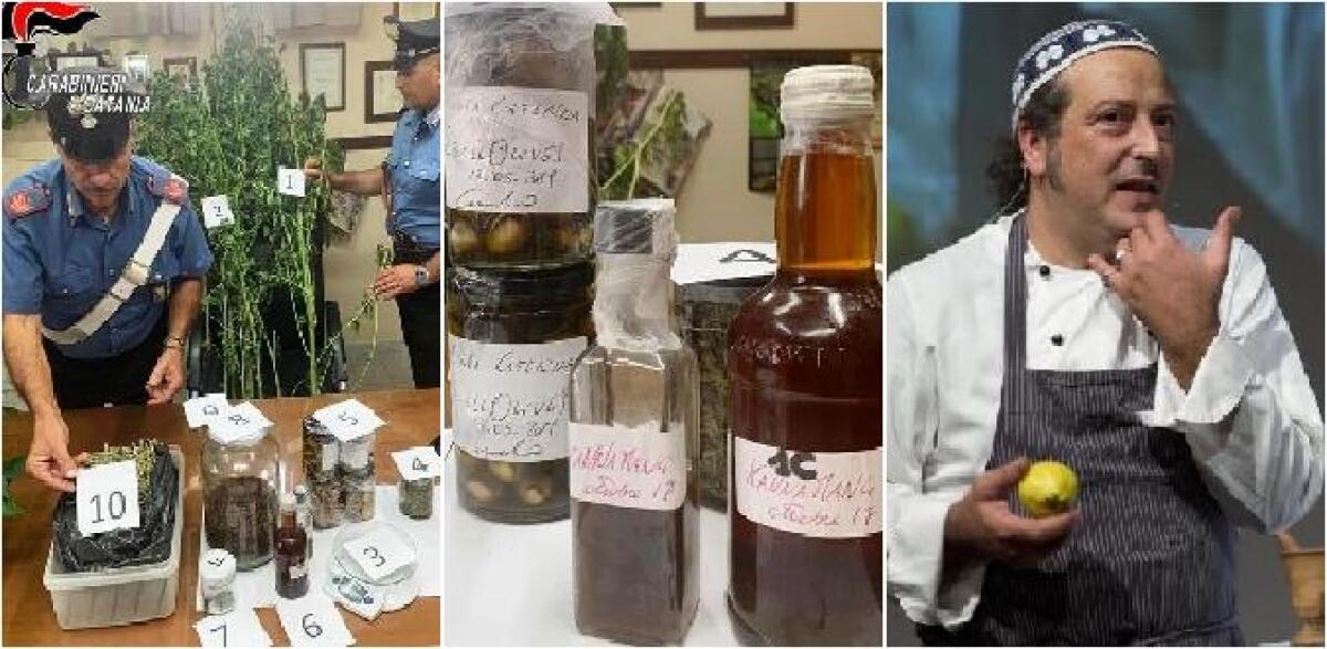 TRECASTAGNI: PREPARAVA OLIVE E TONNO ALLA CANNABIS, ARRESTATO CHEF CARMELO CHIARAMONTE - 