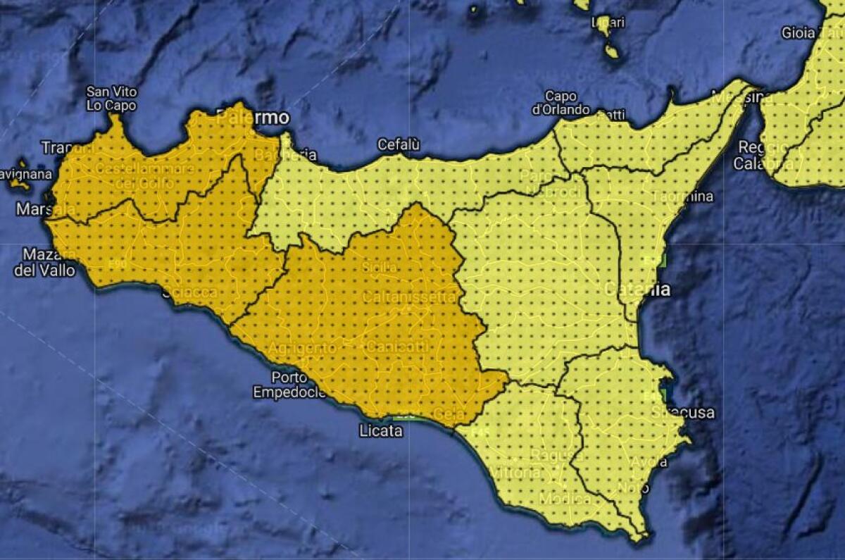 MALTEMPO IN ARRIVO: ALLERTA ARANCIONE E GIALLA IN SICILIA - 