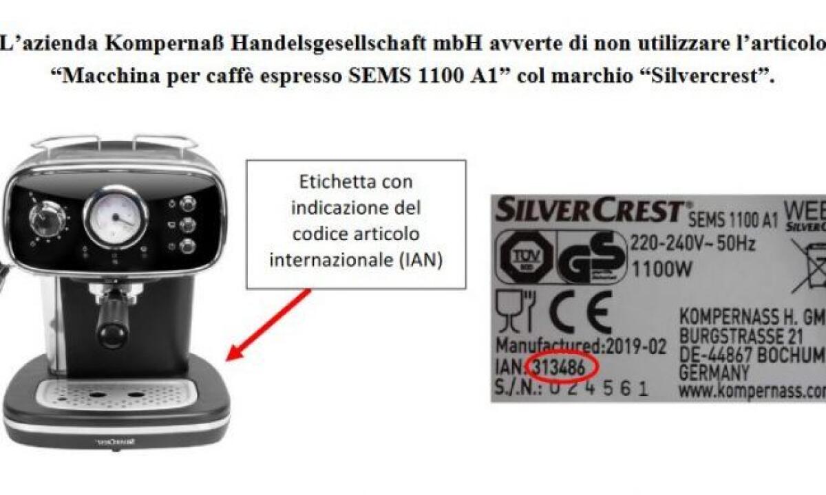 RISCHIO SCOSSA, LIDL RICHIAMA MACCHINA PER IL CAFFÈ DAI SUOI SUPERMERCATI - 