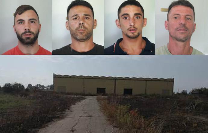 BELPASSO: LA POLIZIA SCOPRE CENTRALE DI SMANTELLAMENTO DI AUTO RUBATE, 4 ARRESTI