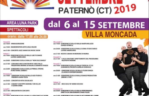 PATERNÒ – AL VIA LA FIERA DI SETTEMBRE 2019, IL PROGRAMMA
