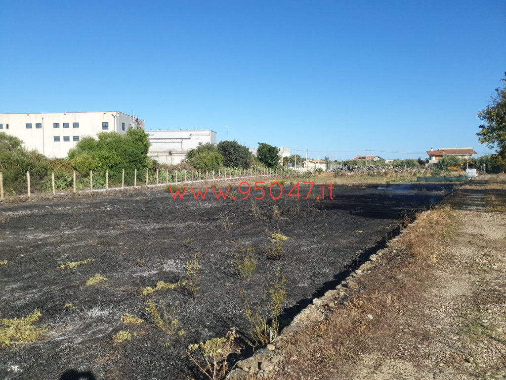 PATERNÒ: AMPIO INCENDIO DI STERPAGLIE A GIACONIA