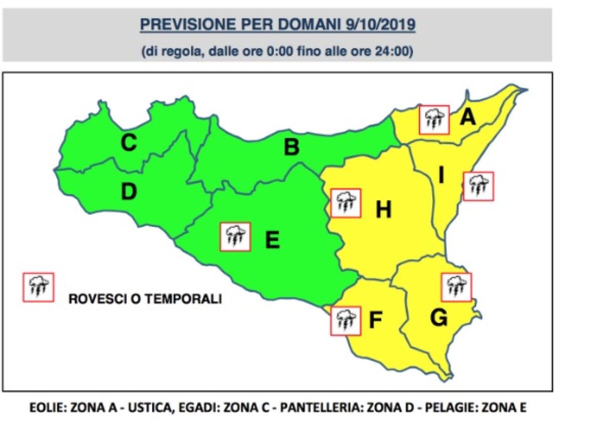 METEO: ANCORA MALTEMPO, ALLERTA "GIALLA" SU CATANIA - 